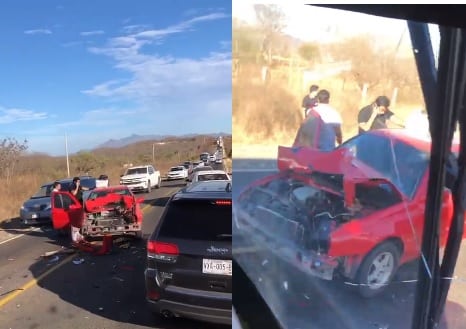 Adulto y un menor sufren graves heridas tras choque por la carretera México 15, en Tabalá