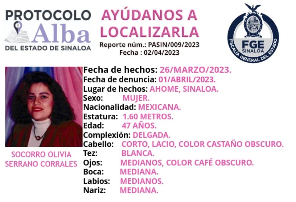 ¡Búsqueda! Socorro salió de su casa en Los Mochis y ya no regresó
