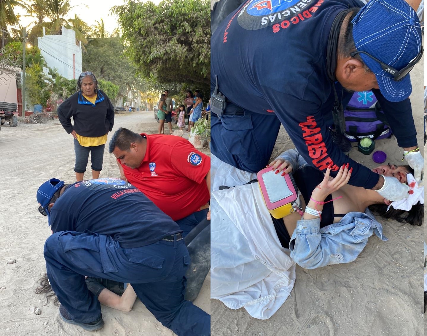 ¡Terminó el paseo! Con el rostro lesionado queda turista mexicalense tras chocar en cuatrimoto