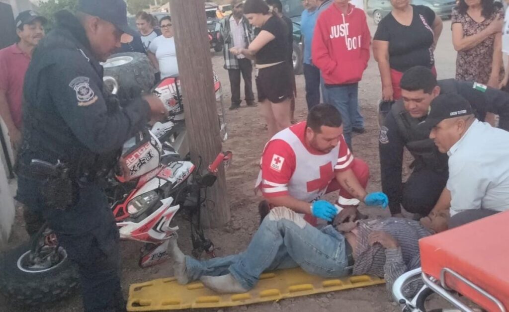 Dos menores en cuatrimoto atropellan a un adulto en Juan José Ríos