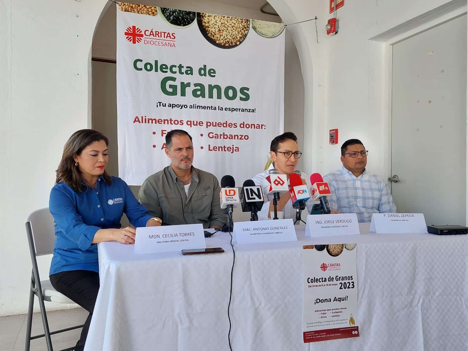 Invitan a personas a sumarse a la colecta de Cáritas Diocesana ¡Tu apoyo alimenta esperanza!