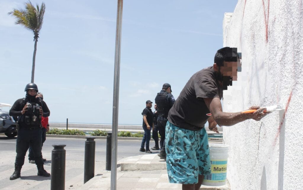 detenido por grafiti en un domicilio