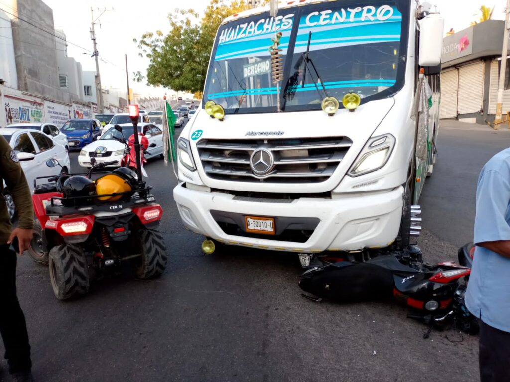 Motociclista atropellado por camión en Culiacán