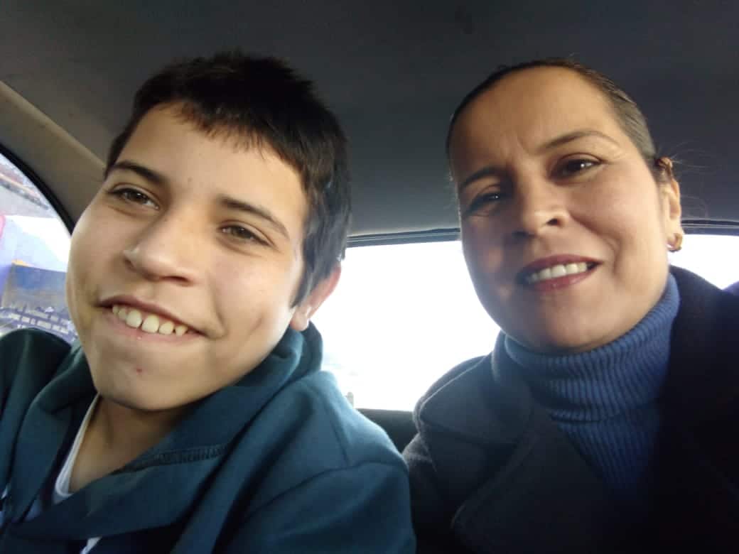 Rosario Calderón y su hijo Sebastián