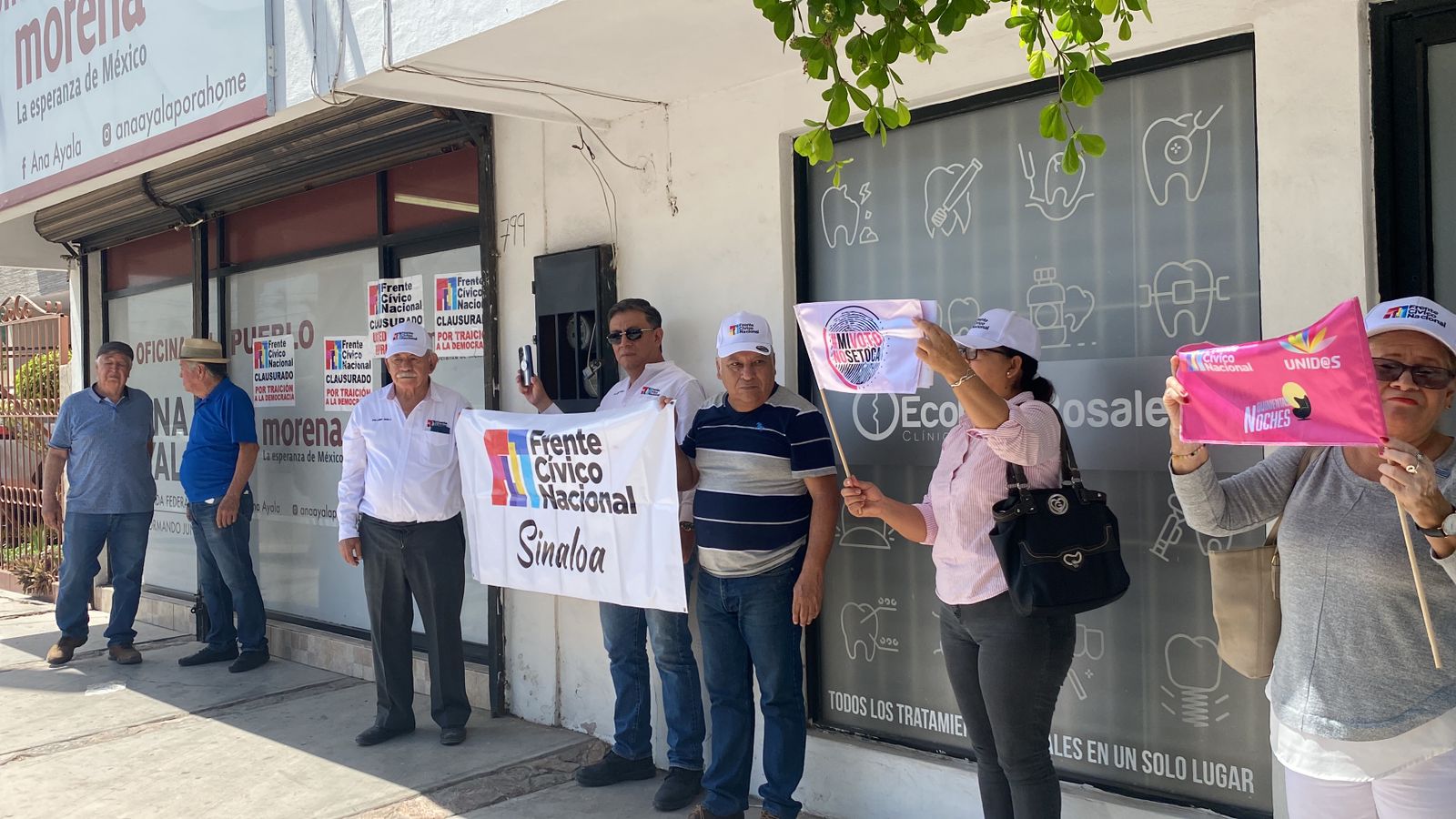 Oficina de Ana Ayala clausurada en Los Mochis