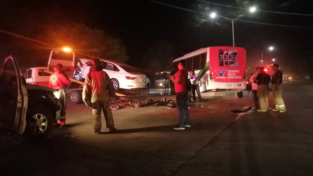 Dos aparatosos accidentes de tránsito dejan siete lesionados en el municipio de Ahome