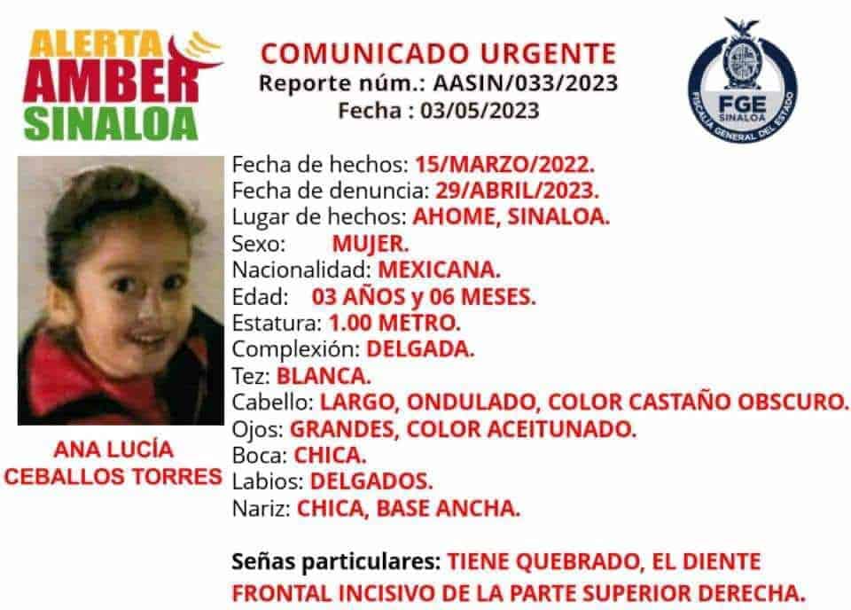 Alerta Amber Ana Lucía