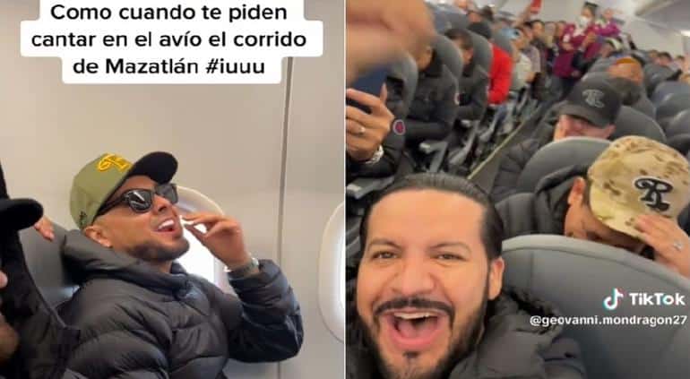 VIDEO: ¡En pleno vuelo! Banda El Recodo sorprende a pasajeros con el corrido de Mazatlán
