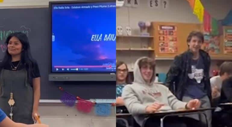 VIDEO: ¡Se puso bélica la clase! Checa el momento en la que alumnos aprenden el español con música de Peso Pluma
