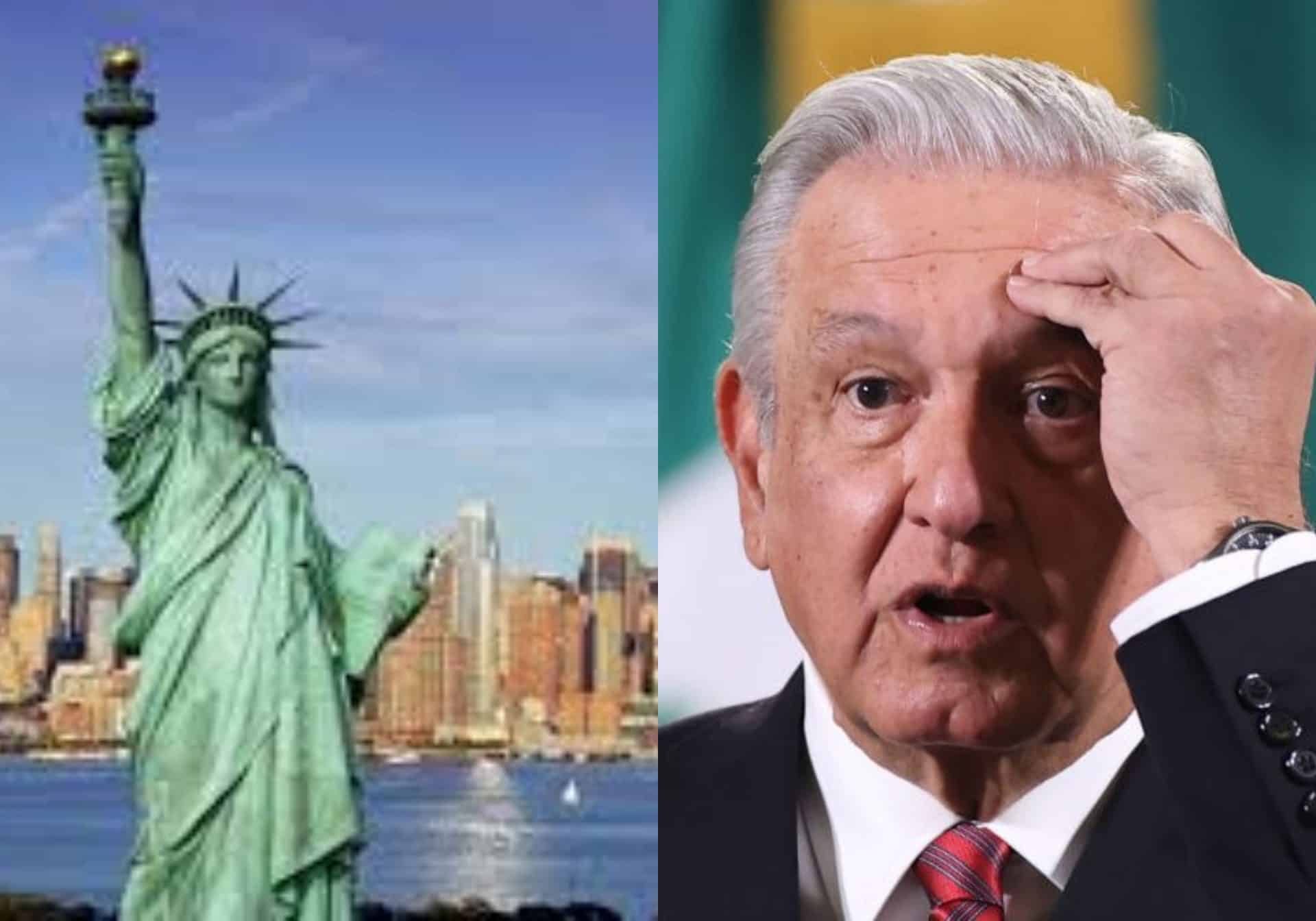 Estatua de la libertad AMLO