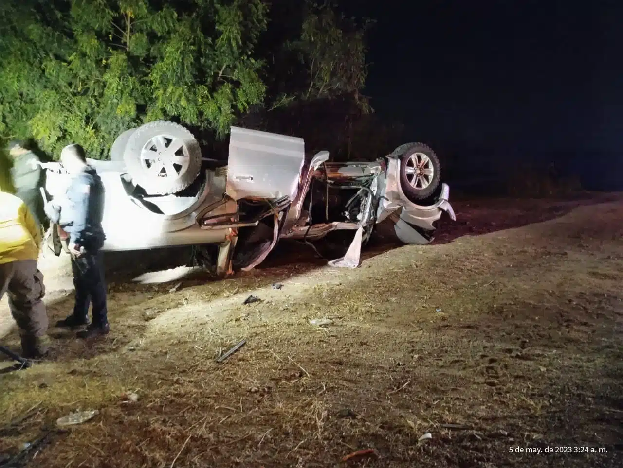 Fatal accidente se registra por la Guamúchil-Angostura; Elio fue rescatado con las quijadas de la vida