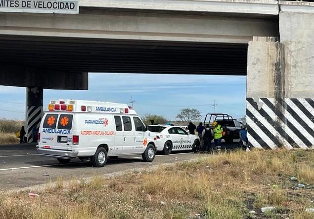 Guardia Nacional Ambulancia Golpeado Maxipista Culiacán-Mazatlán