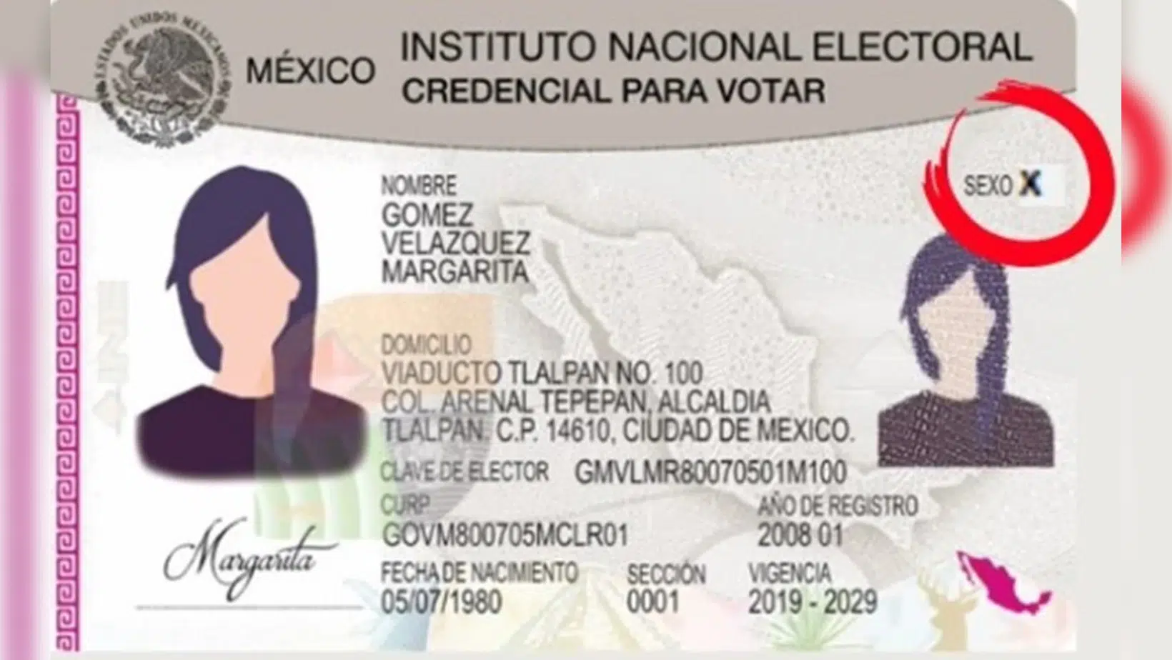 INE Credencial de Elector No Binaria