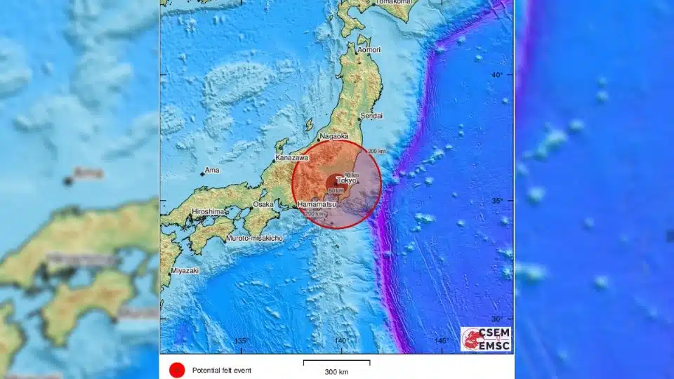 Reportan sismo de 5.2 grados en Japón; el epicentro fue en Chiba