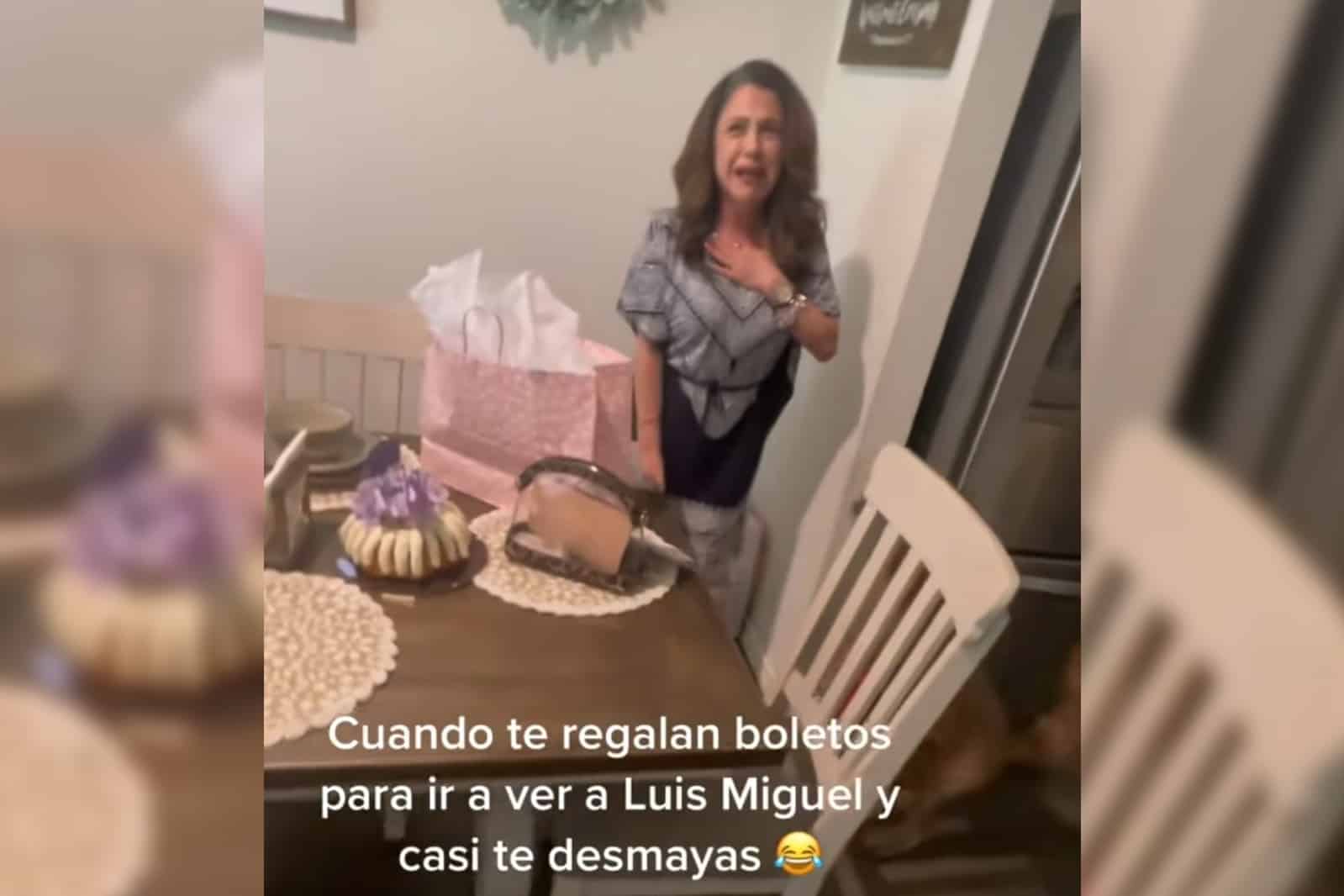 Viralizan reacción de una madre al recibir boletos para el concierto de Luis Miguel