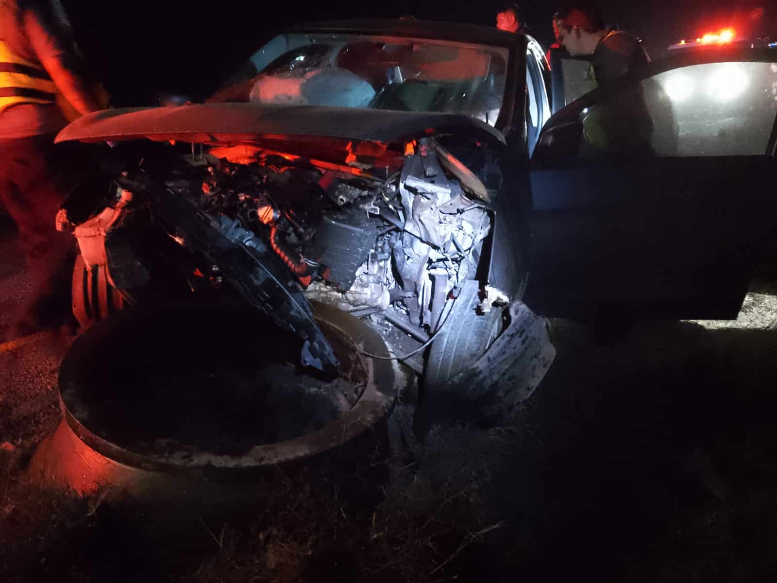 ¡Fuerte choque! Iban de regreso para Los Mochis pero se salieron de la carretera en la Internacional