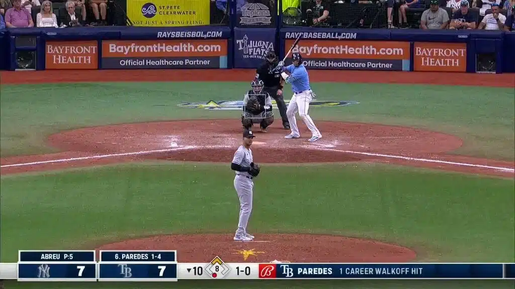 VIDEO: ¡En el terreno! Mexicano Isaac Paredes regó a los Yankees de Nueva York