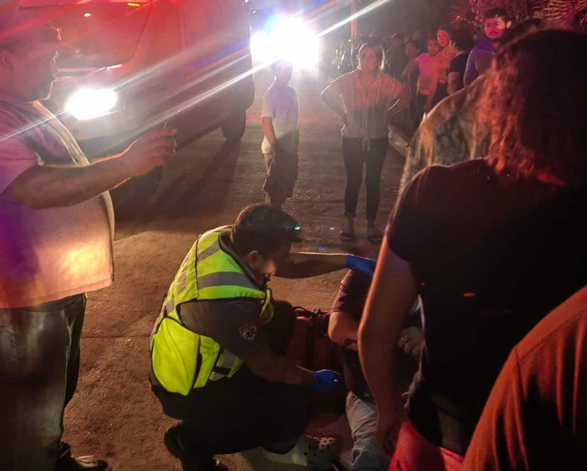 Por no querer atropellar un perro terminaron en el hospital en Los Mochis