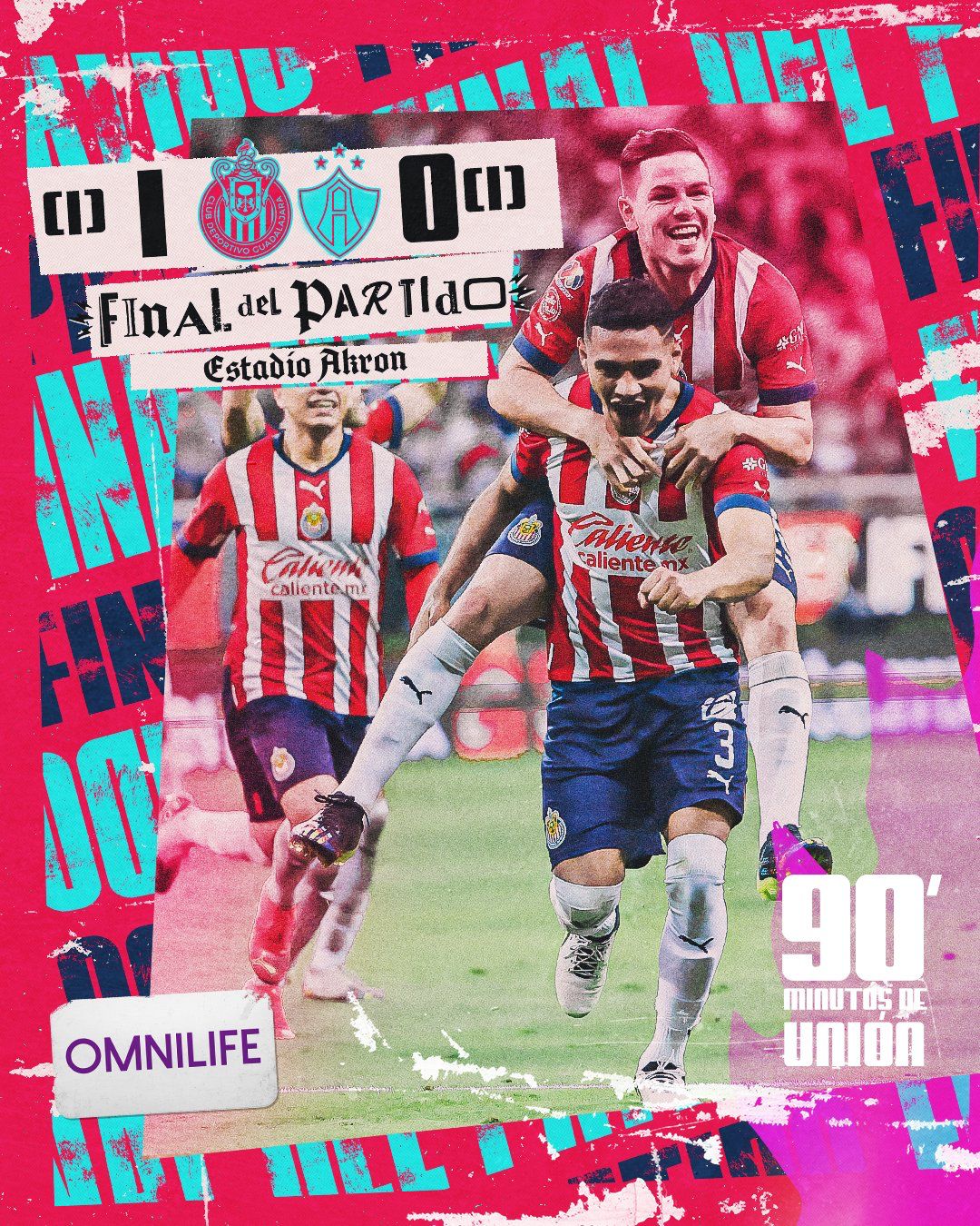 ¡Históricas semifinales! Chivas elimina al Atlas con gol del Tiba y están definidos los cruces