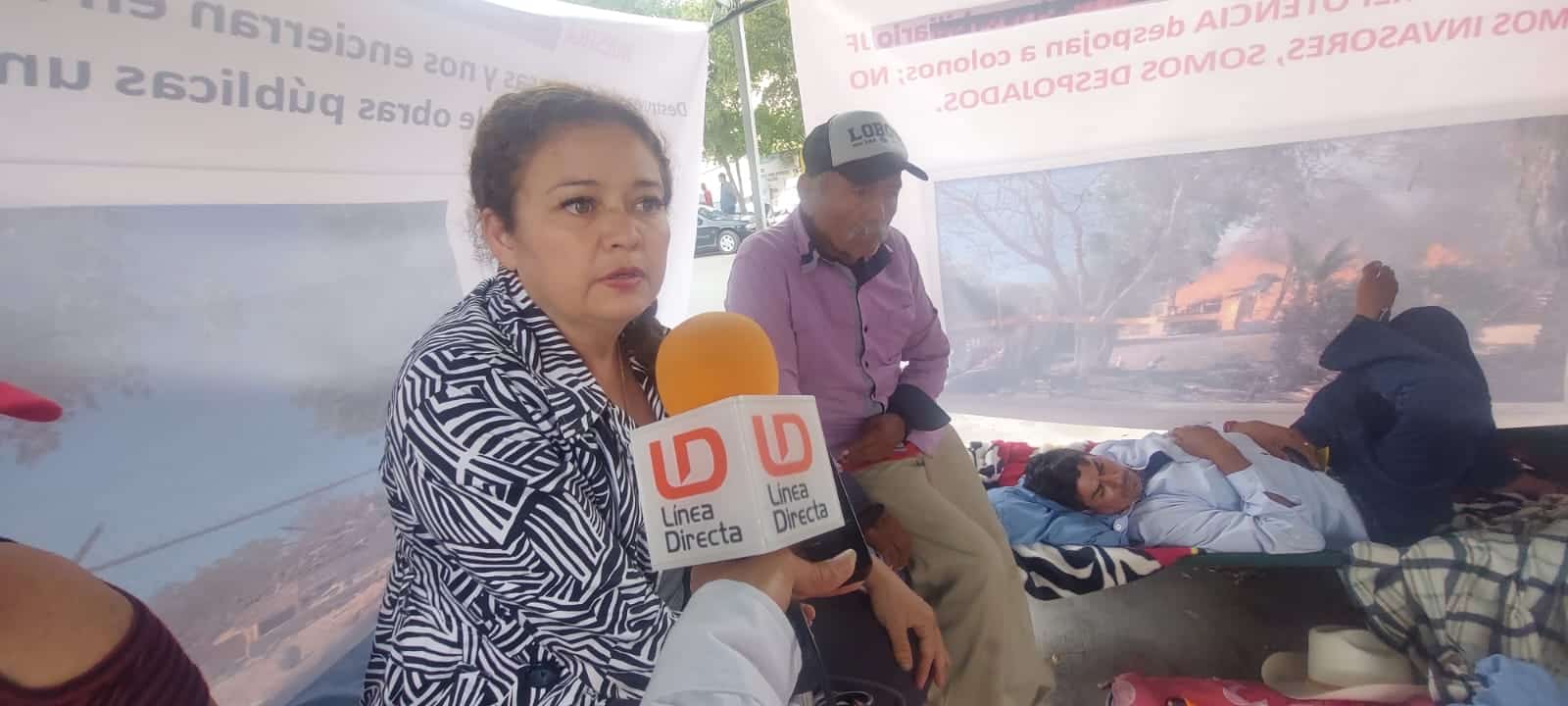 Huelguistas de colonia Cirilo Mena esperan que Ayuntamiento de Ahome los reubique
