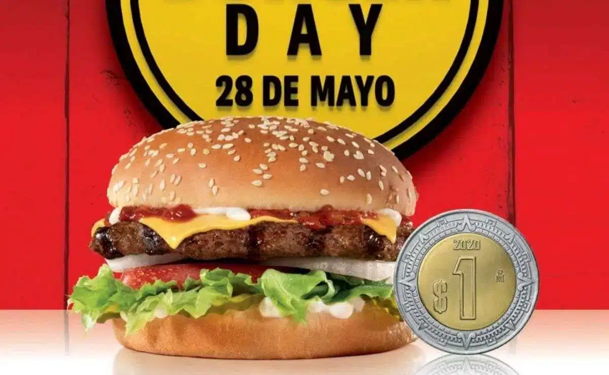 ¡Es hoy! Las hamburguesas de $1 peso están listas en Carl’s Jr ¡no olvides pedir el combo!