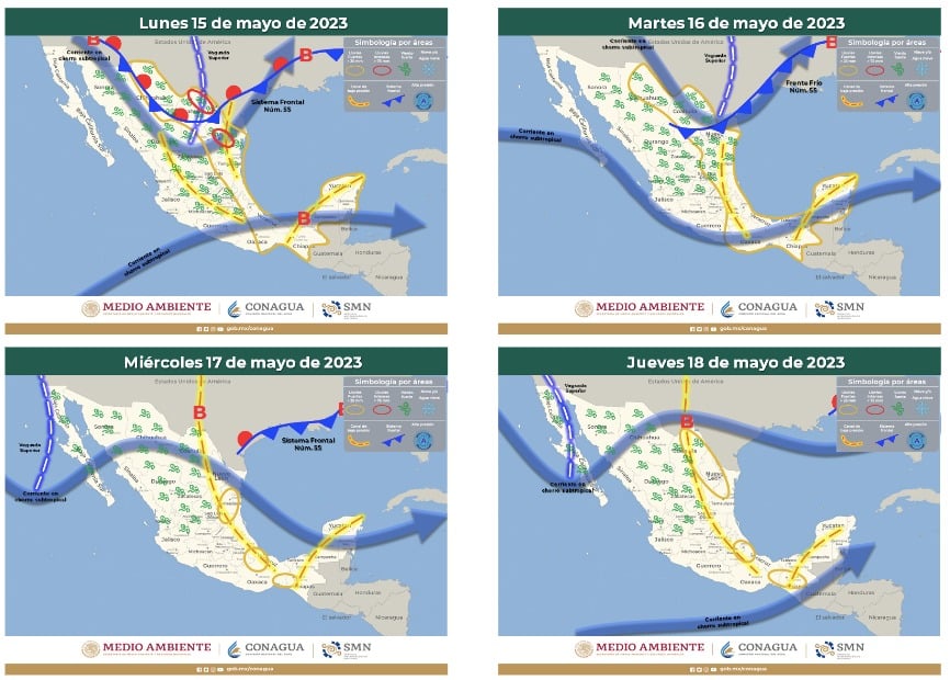 Foto 1 Pronóstico del clima extendido del Servicio Meteorológico Nacional*