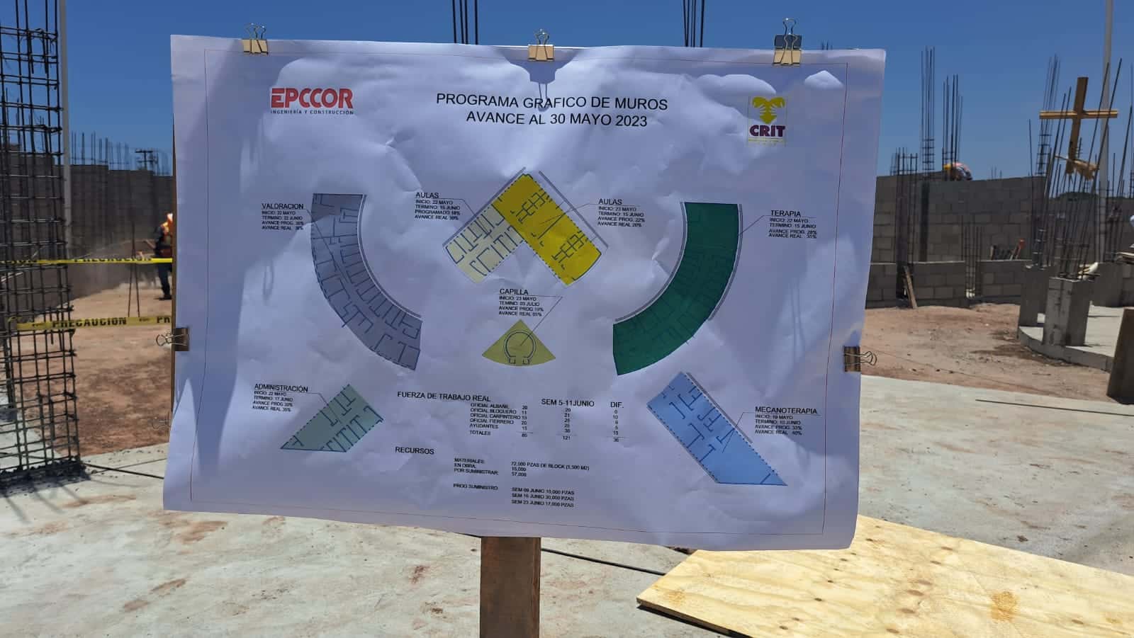 Croquis de Construcción del CRIT Teletón en Mazatlan