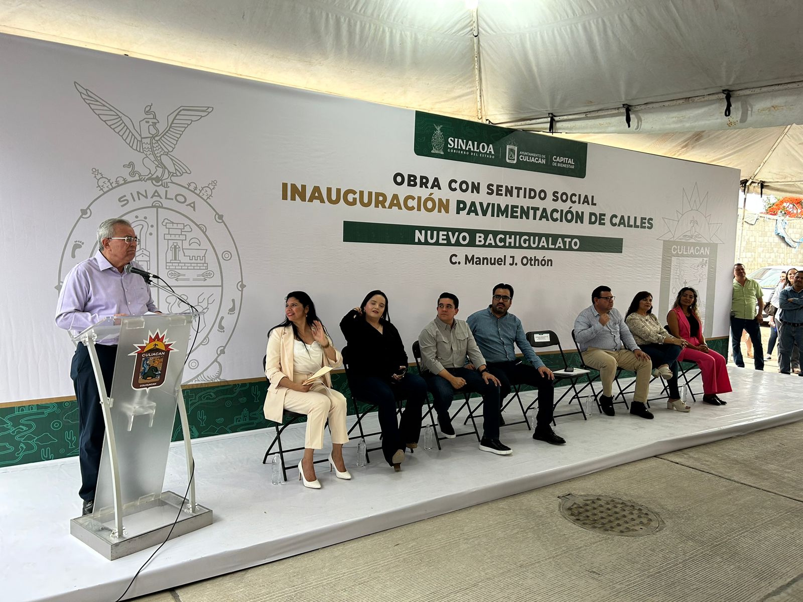 Obras de pavimentación en Culiacán
