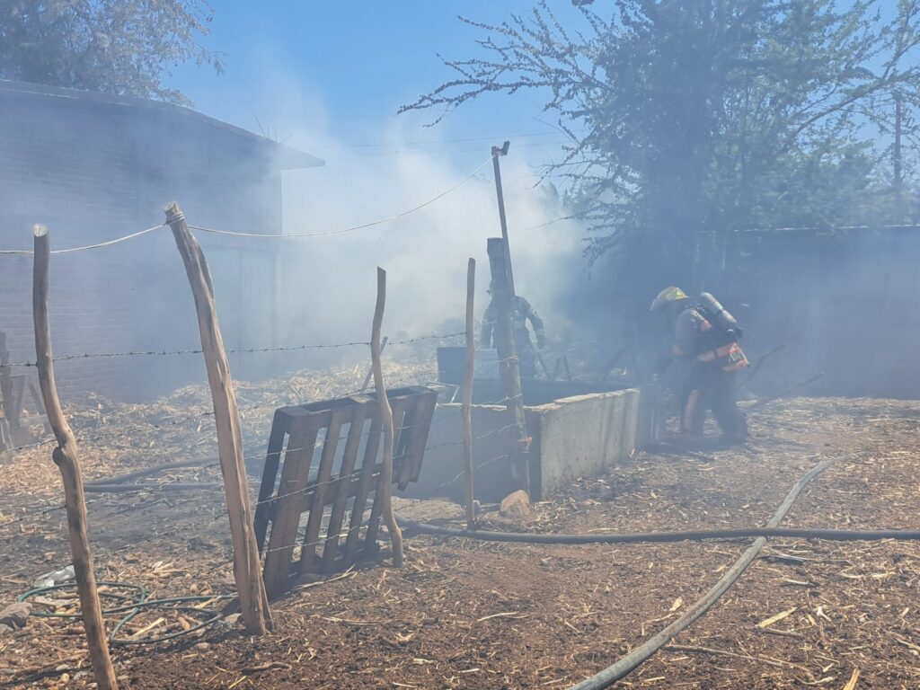 Incendio en rancho de Mazatlán