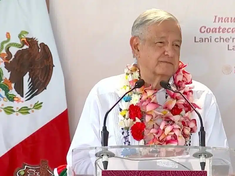 AMLO promociona las corcholatas desde evento en Oaxaca