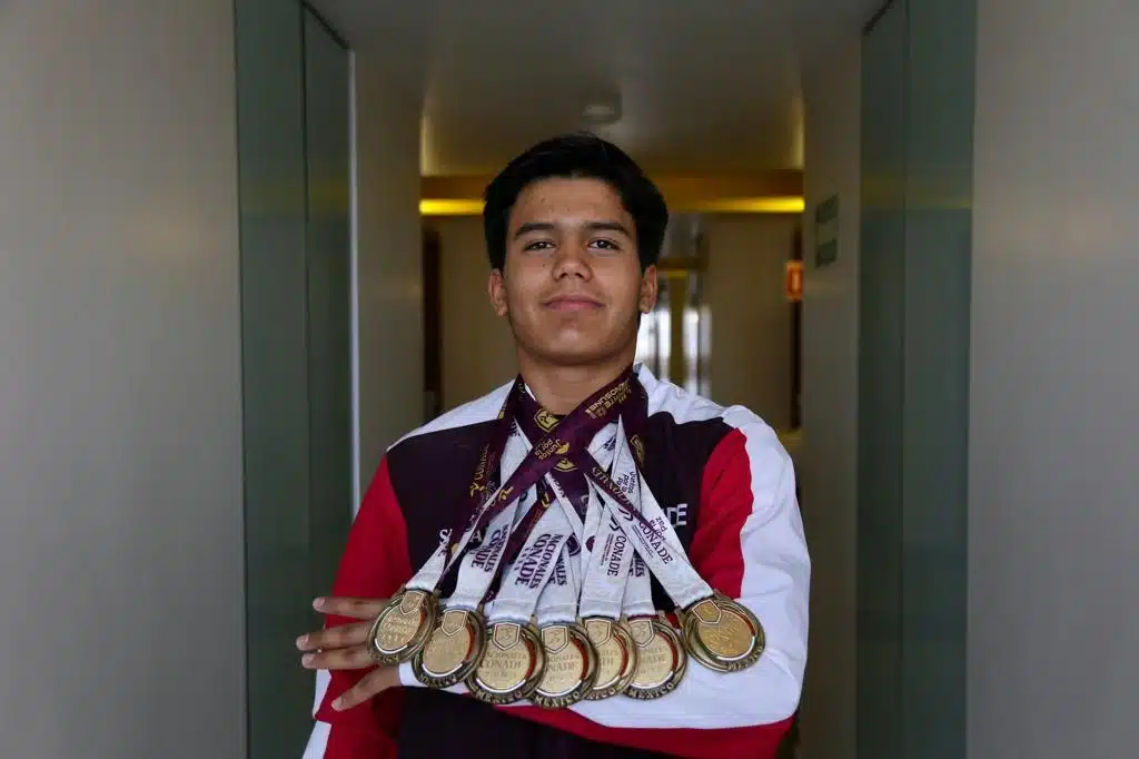 Aaron Ibarra Osuna gimnasta sinaloense con siete medallas de los Juegos Conade 2023