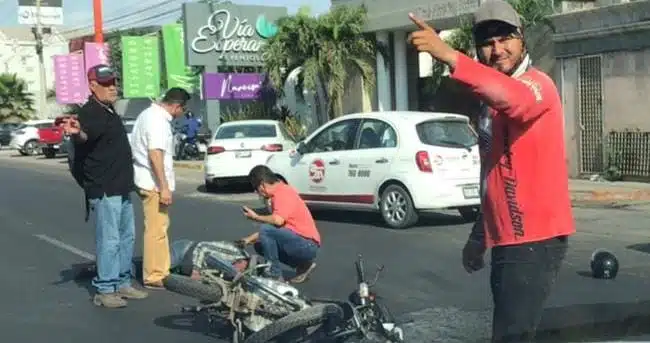 Accidente Culiacán Motociclista lesionado
