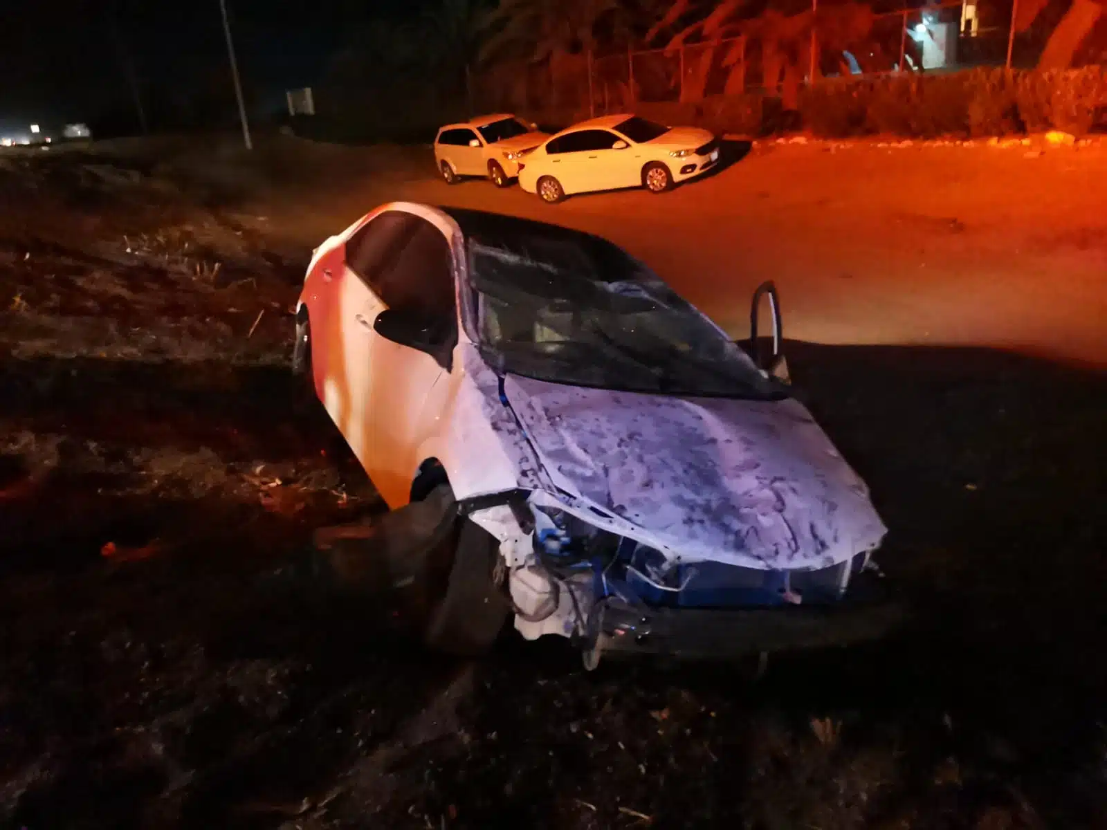 Accidente automovilístico en Cocheros Ahome