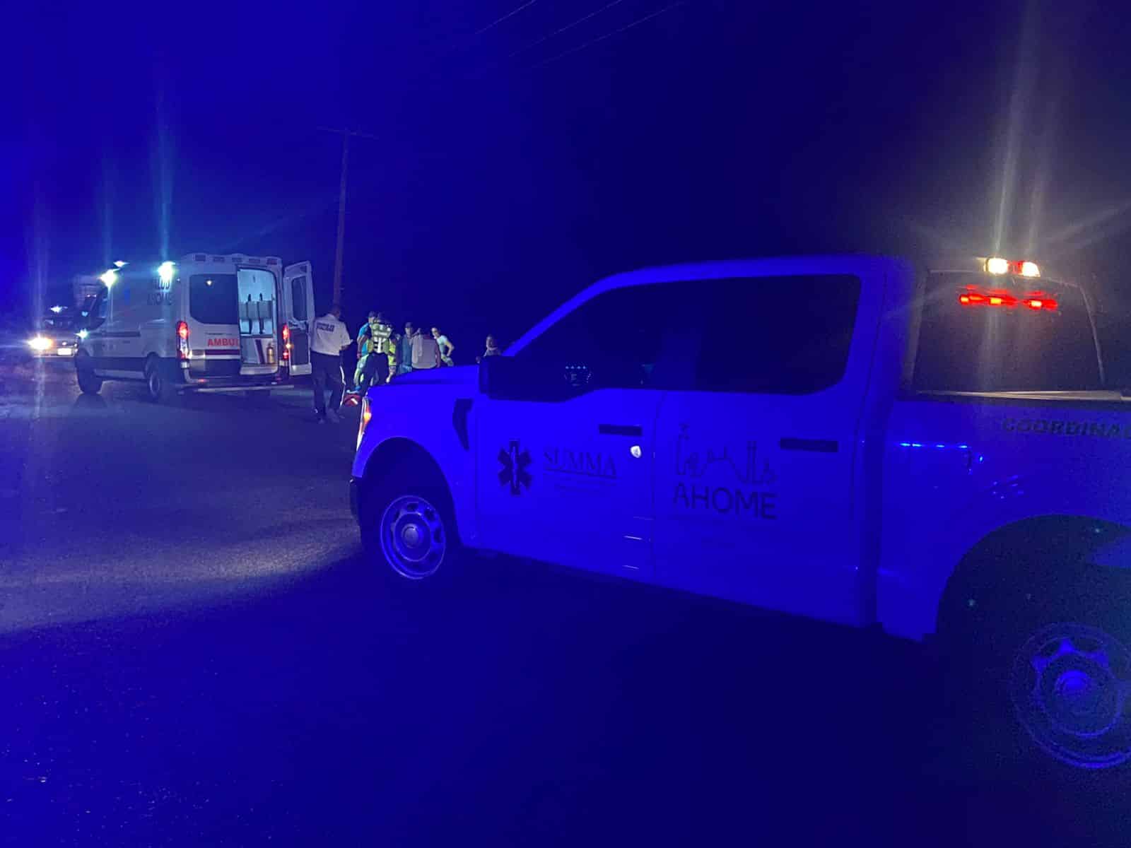Accidente de moto en Ahome Ambulancia