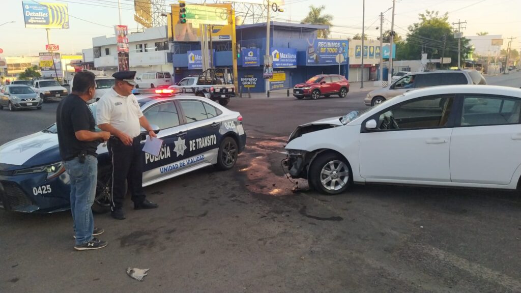 Se registra choque en Culiacán 