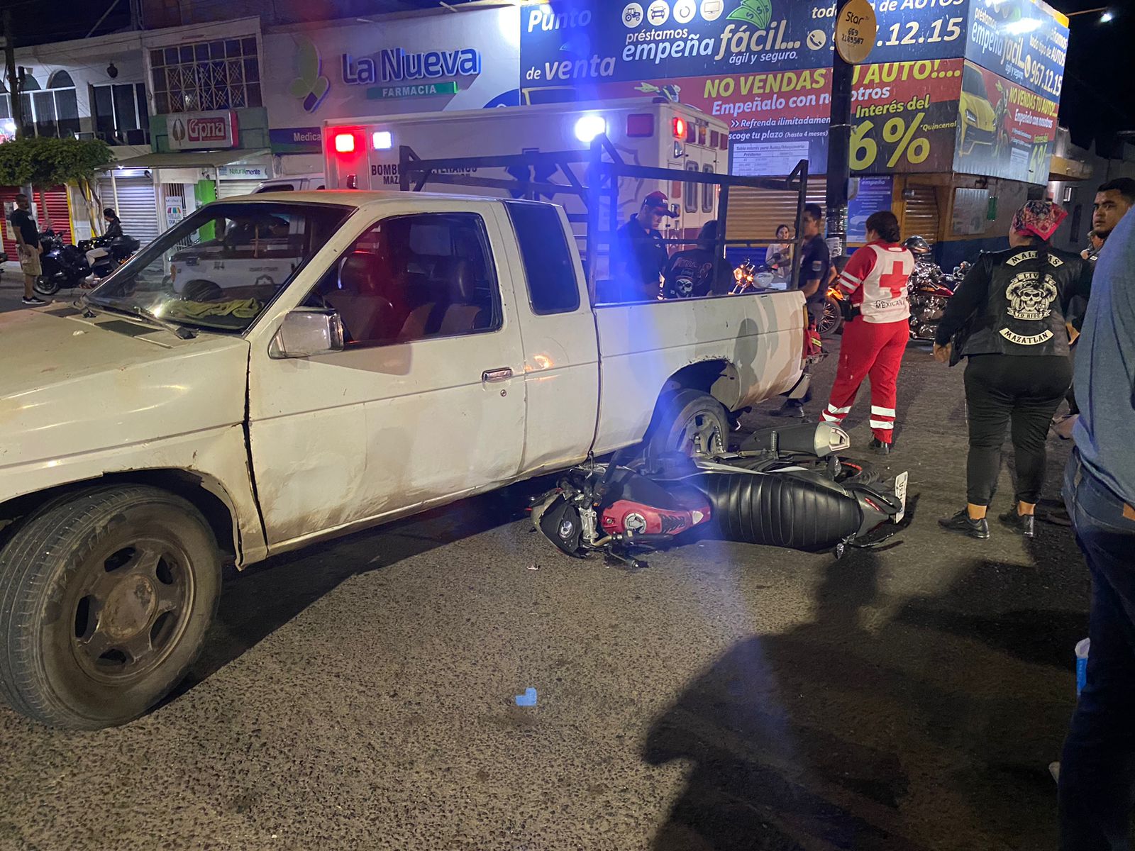 Accidente mocoticiclista Villa Unión