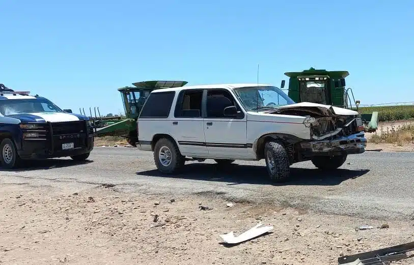 Accidente tipo choque en Guasave deja tres personas lesionadas