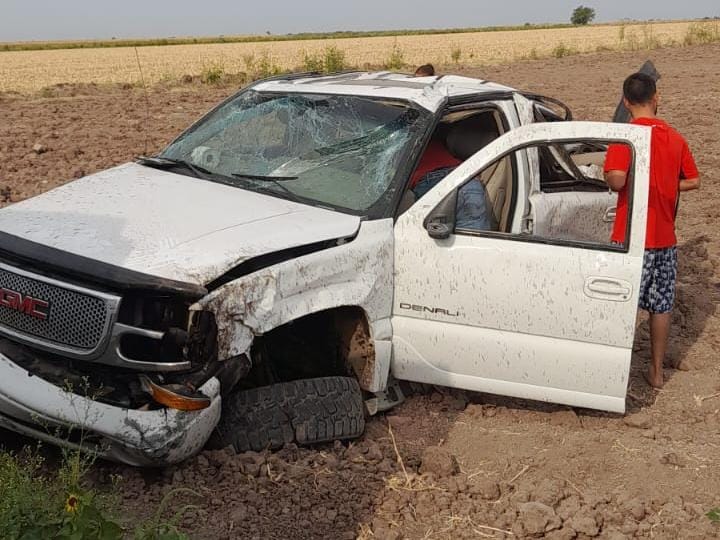 Accidente tipo volcadura Guasave