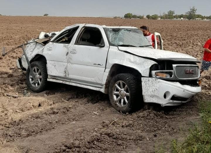 Accidente tipo volcadura Guasave