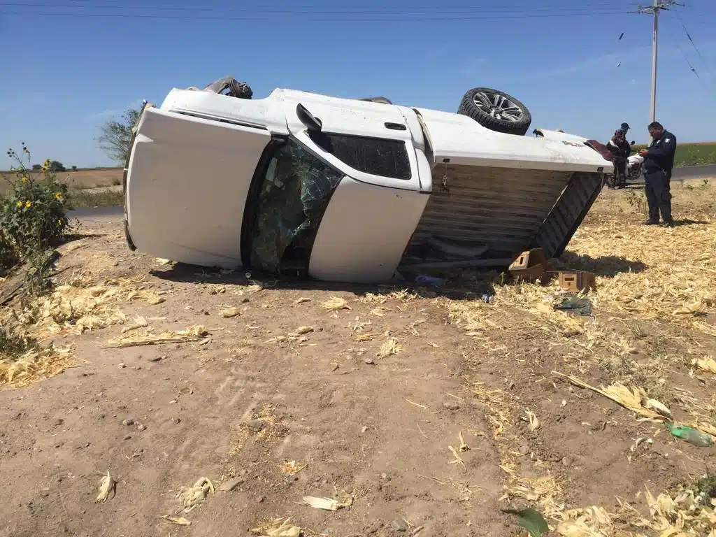 Accidente volcadura Guasave