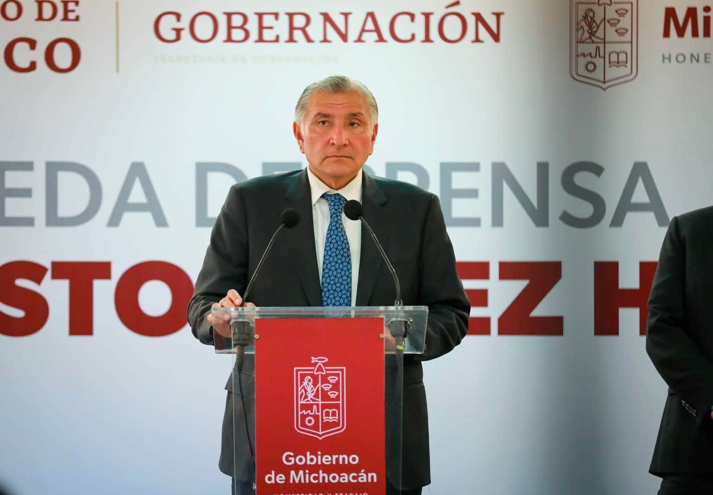 Adán Augusto López en Michoacán