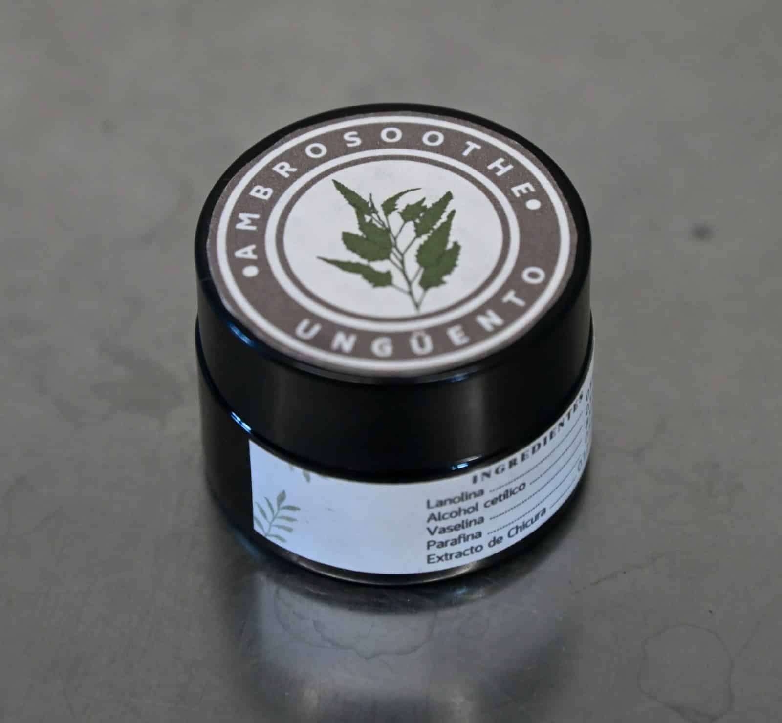 Frasco de color negro de ungüento Ambrosoothe
