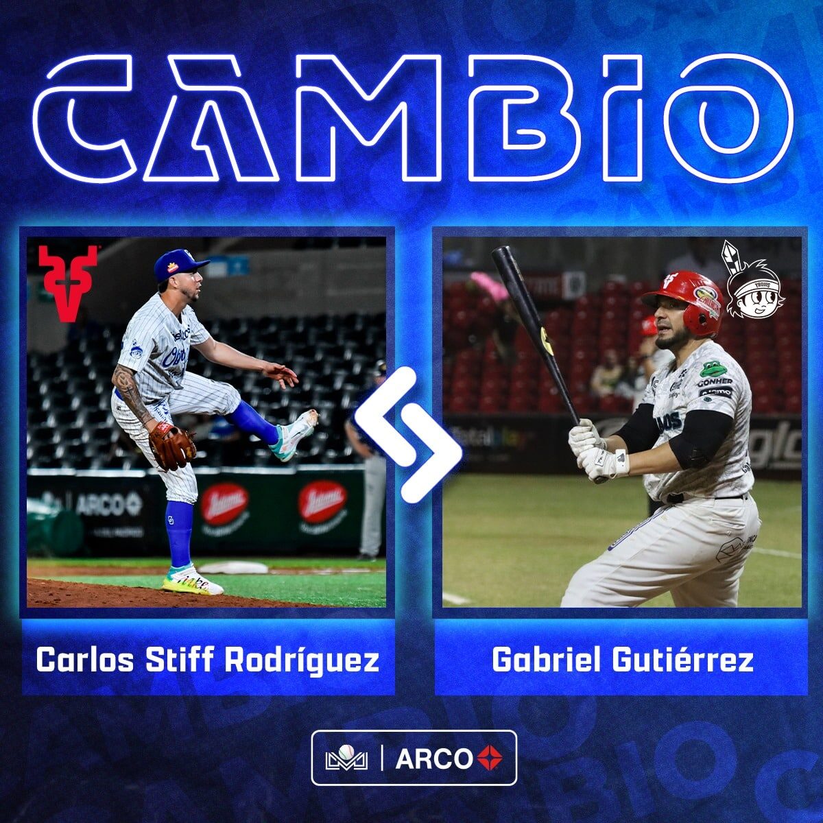 Carlos Stiff Rodríguez y Gabriel Gutiérez de Venados y Yaquis beisbolistas de la Liga Mexicana del Pacífico LMP