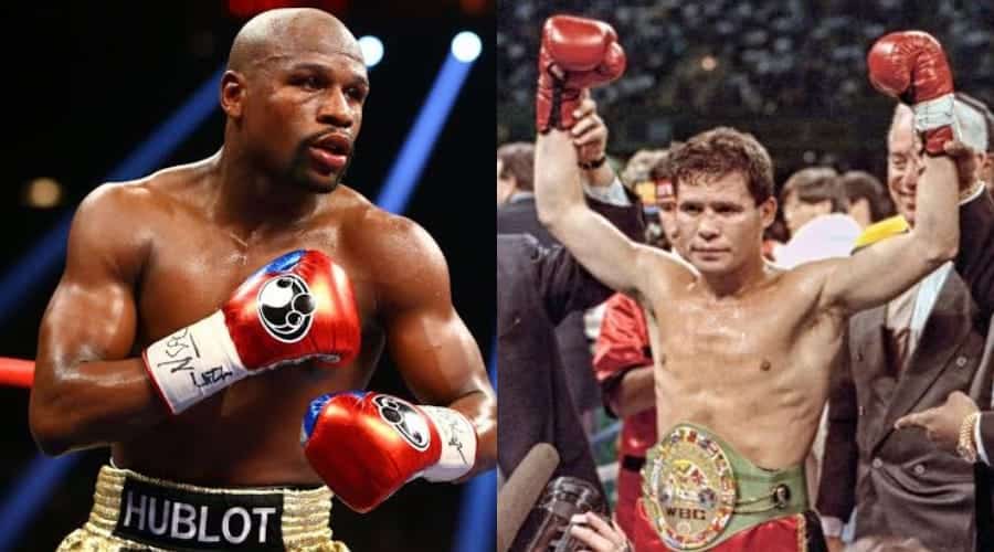 Los boxeadores Mayweather y JC Chávez