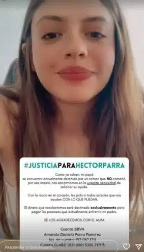 Hija de Héctor Parra solicita apoyo económico