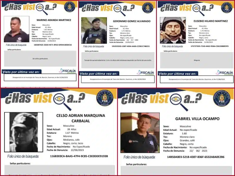 Desaparecen cinco policías de Guerrero; ¡casi una semana sin saber de ellos!