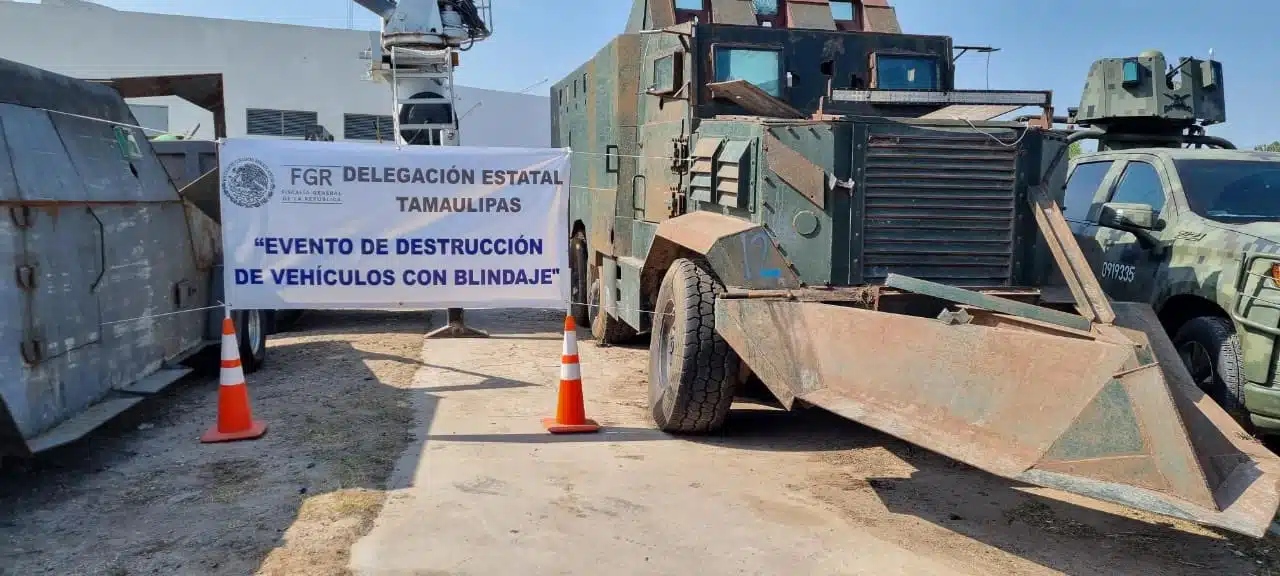 Destruyen 14 monstruos en Tamaulipas; los decomisaron al crimen organizado