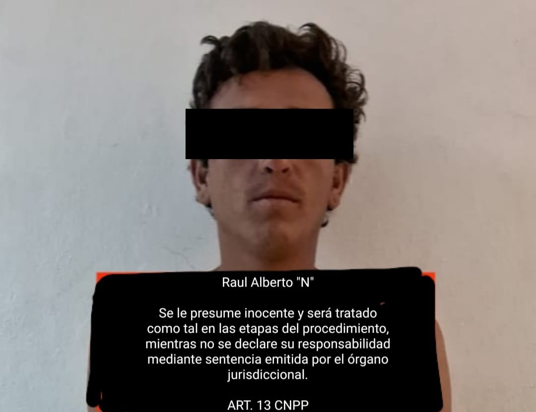 El detenido fue turnado ante la instancia correspondiente quien se encargará de determinar su situación jurídica.