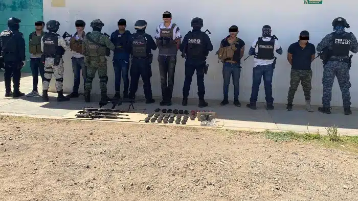 Detenidos en Zacatecas con armas y explosivos
