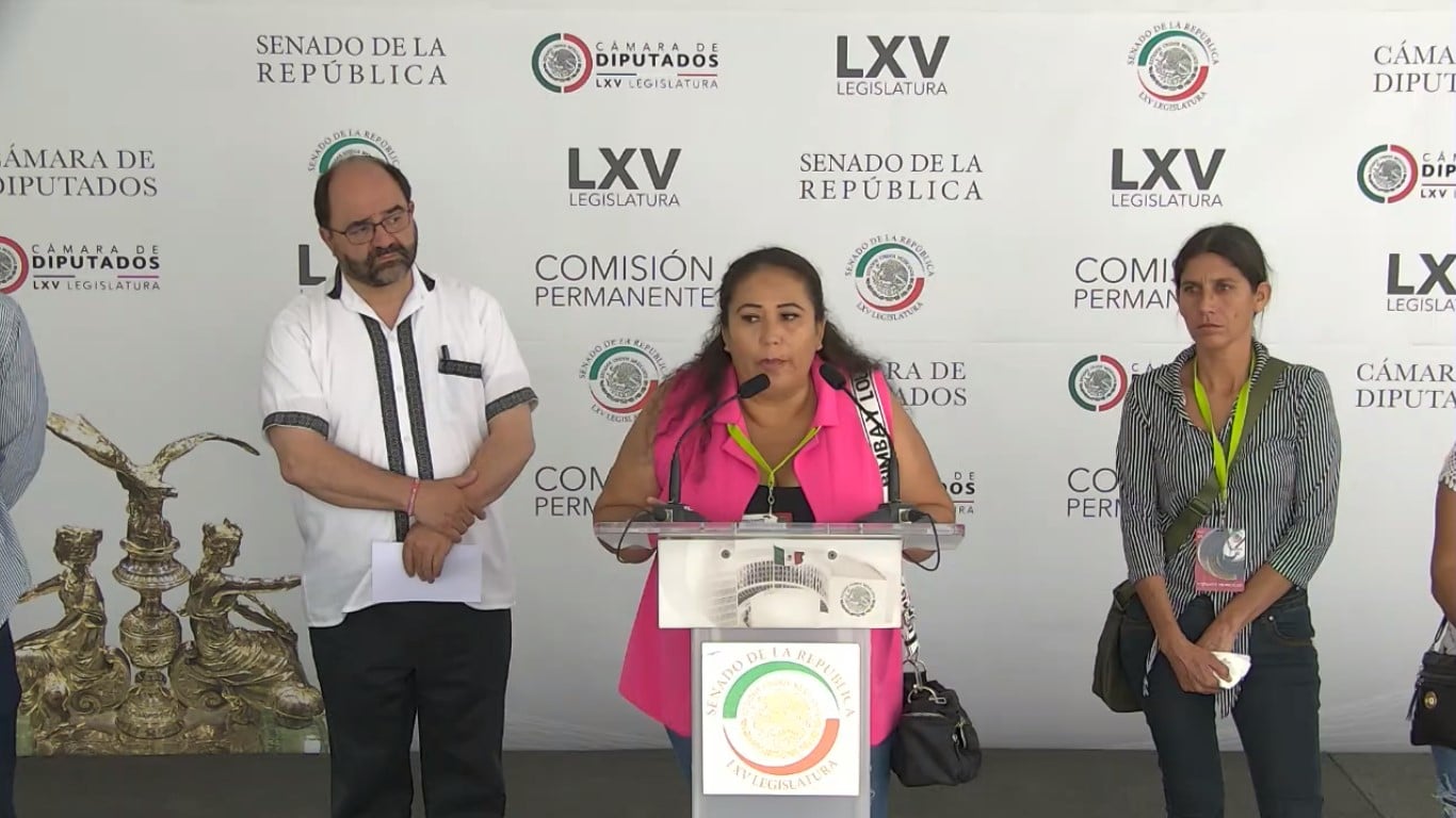 Familiares de los jóvenes fueron recibidos por el senador Emilio Álvarez Icaza
